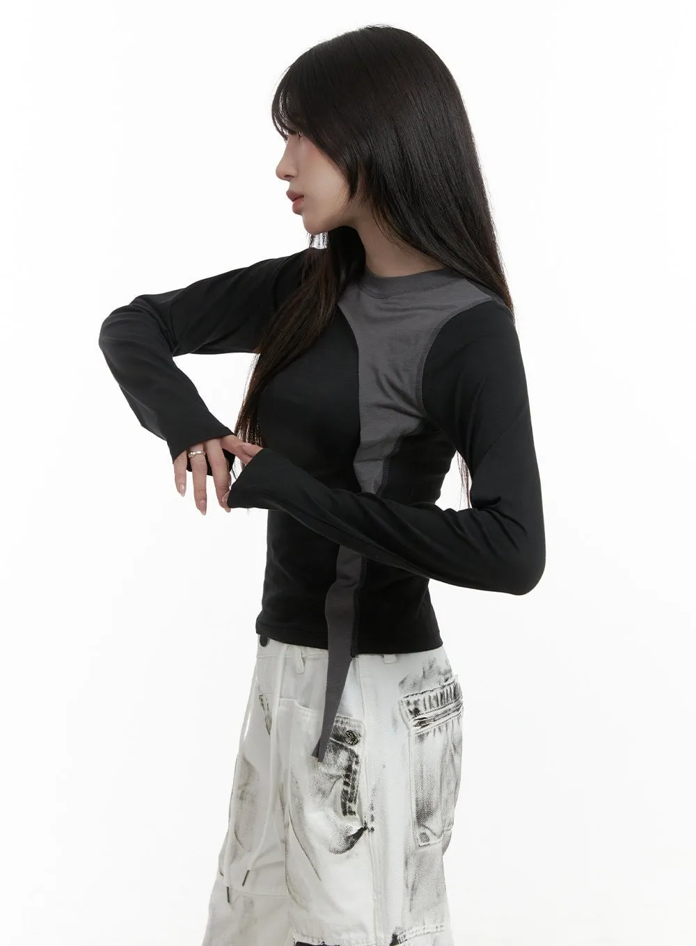 Unbalanced Design Long Sleeve CA426 sold by Lewkin