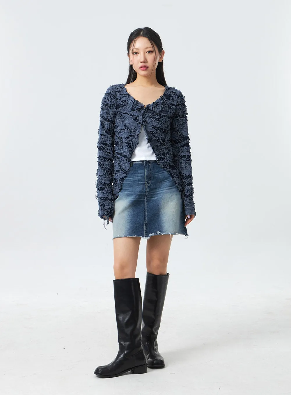 Mini Denim Skirt CM329 sold by Lewkin product image thumbnail 3