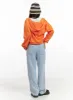 String Washed Wide Leg Jeans OL408 sold by Lewkin