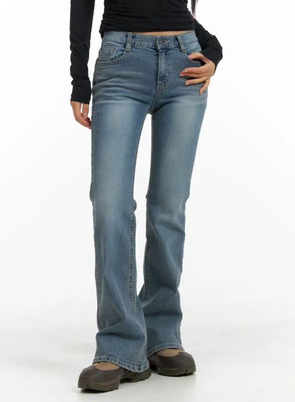 Washed Bootcut Jeans CM411 sold by Lewkin