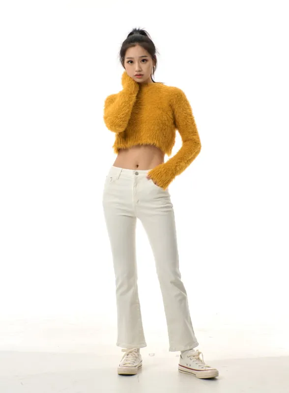 Slim Fit Bootcut Ankle Pants BJ305 sold by Lewkin