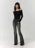 Slim Washed Denim Bootcut Jeans CF407 sold by Lewkin