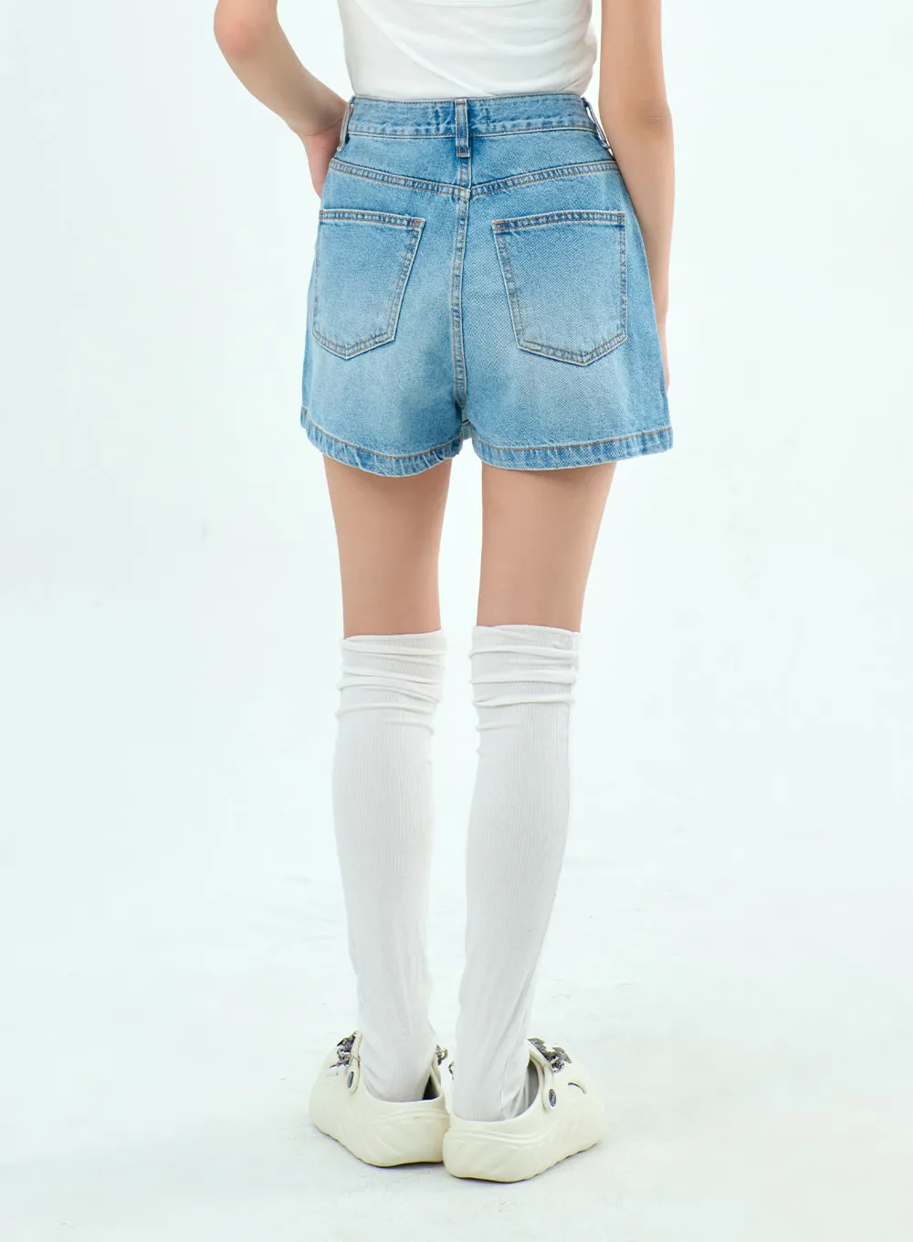 Wrapped Denim Skort BY304 sold by Lewkin product image thumbnail 4