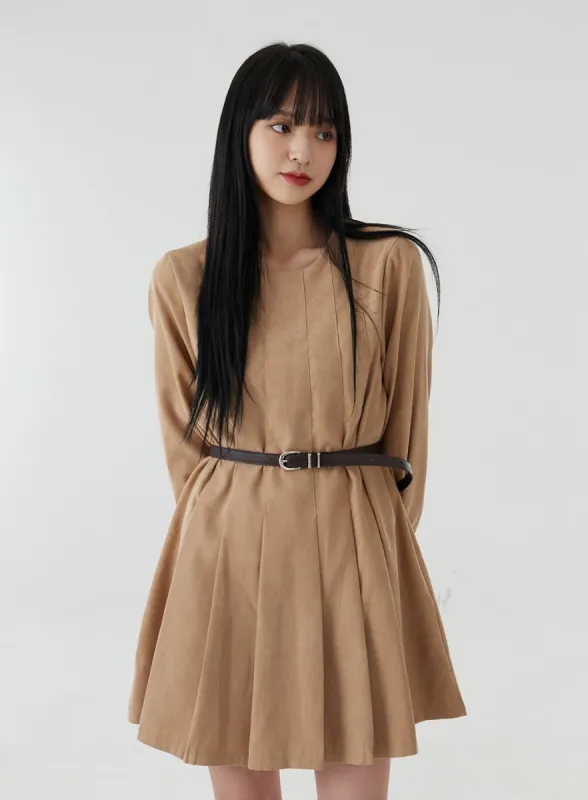 Pleated Puffy Sleeve Mini Dress OO21 sold by Lewkin