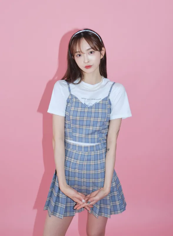 Plaid Bustier Top BY23 sold by Lewkin