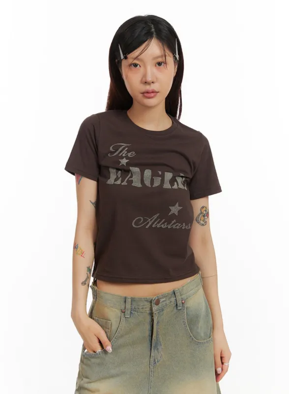 Graphic Crop Top IY410 sold by Lewkin