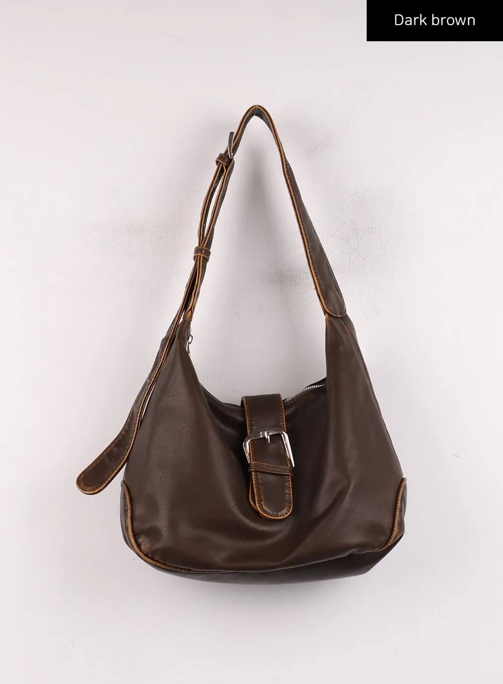 Leather Buckled Tote Bag IJ419 sold by Lewkin product image thumbnail 3
