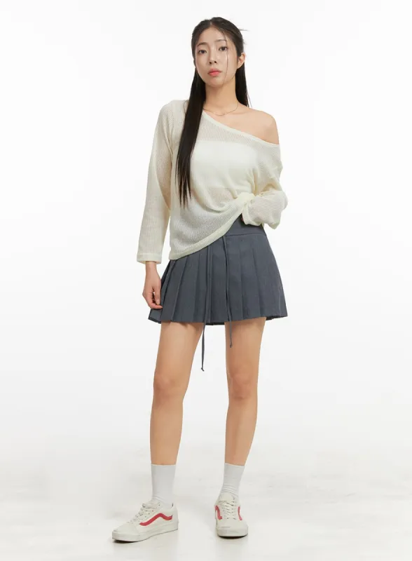 Bowknot Pleated Mini Skirt OA429 sold by Lewkin