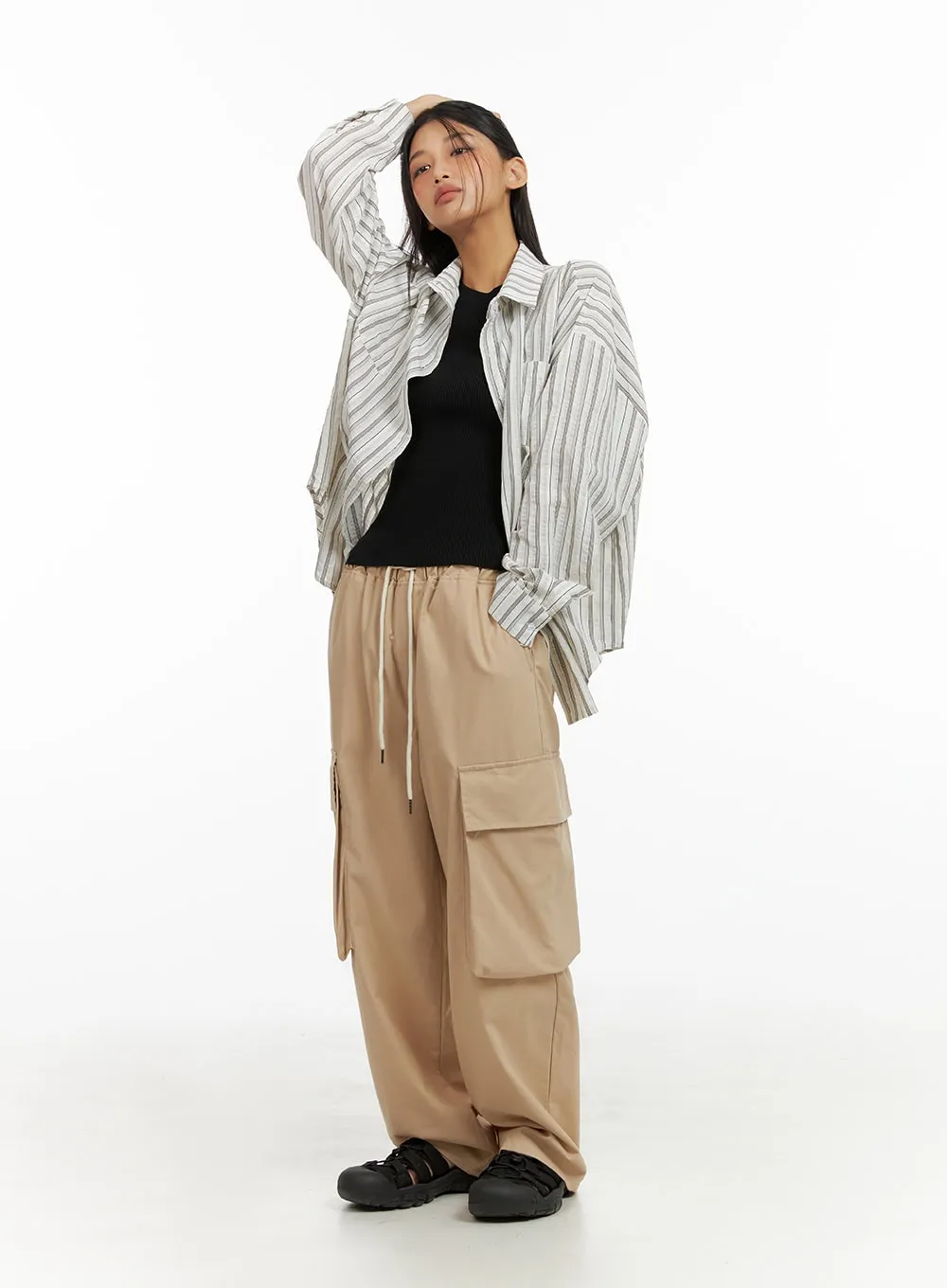 Cotton Cargo Pants IU412 sold by Lewkin product image thumbnail 3