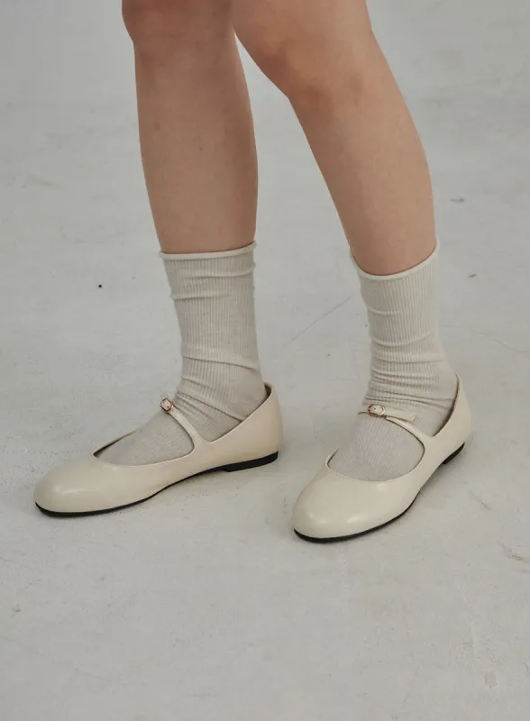 Buckle Round Mary Jane Flats OJ305 sold by Lewkin