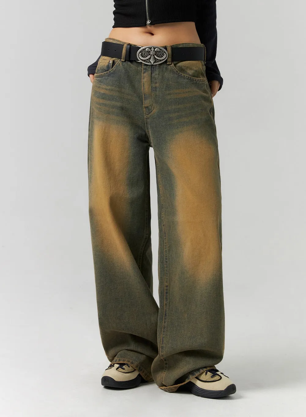 Brown Wash Jeans CS318 sold by Lewkin product image thumbnail 2