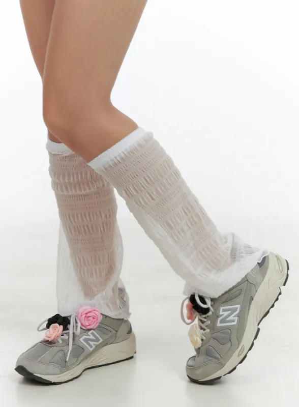 Summer Sheer Ribbon Leg Warmers OL402 sold by Lewkin