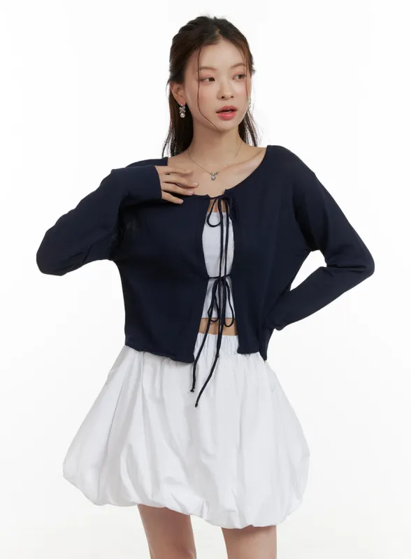 Strap Crop Cardigan OU413 sold by Lewkin