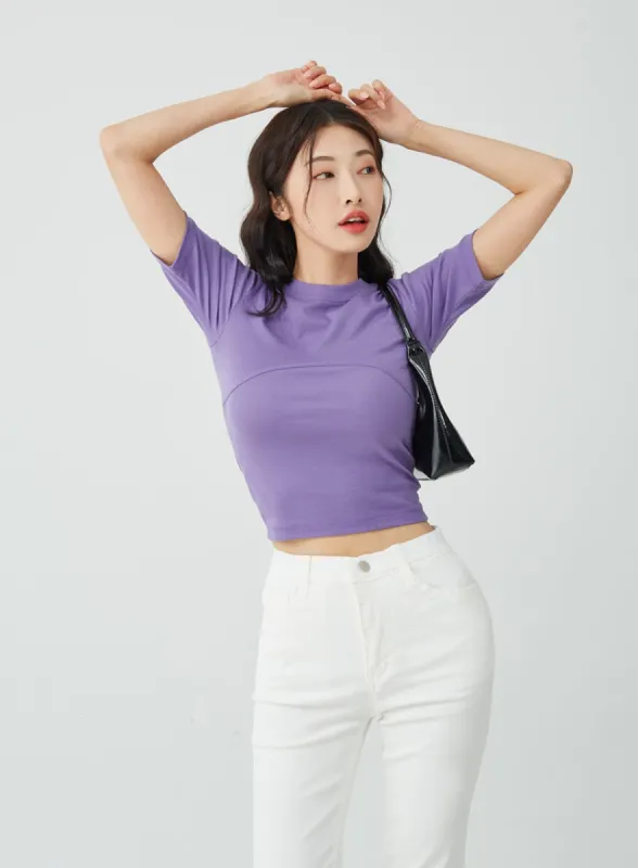 S-Line Crop T-Shirt IU26 sold by Lewkin
