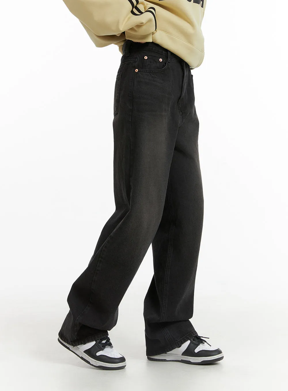 Wide Washed Straight Denim CJ429 sold by Lewkin product image thumbnail 3