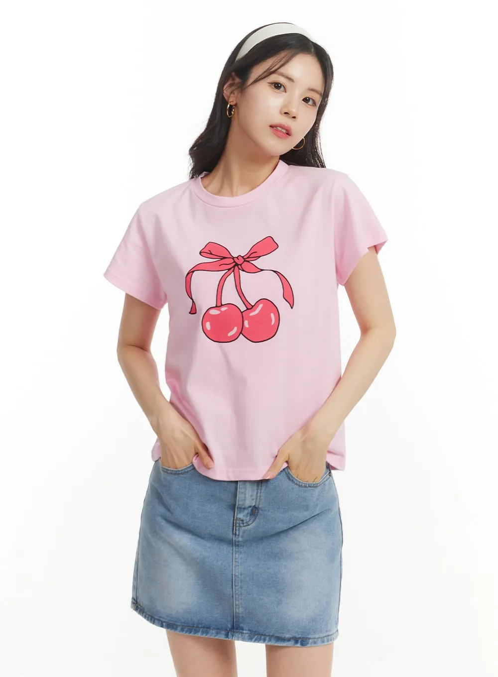 Cherry Graphic Tee OM405 sold by Lewkin