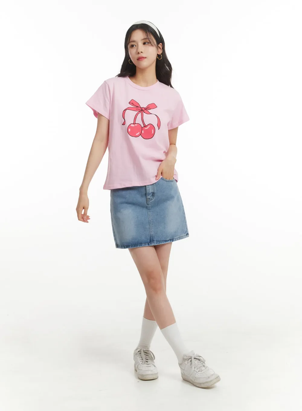 Cherry Graphic Tee OM405 sold by Lewkin product image thumbnail 2