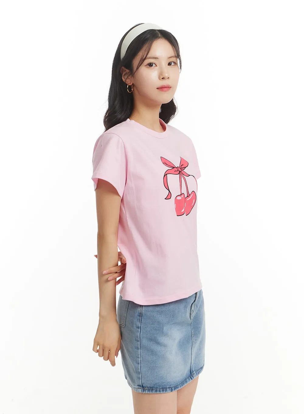 Cherry Graphic Tee OM405 sold by Lewkin product image thumbnail 5