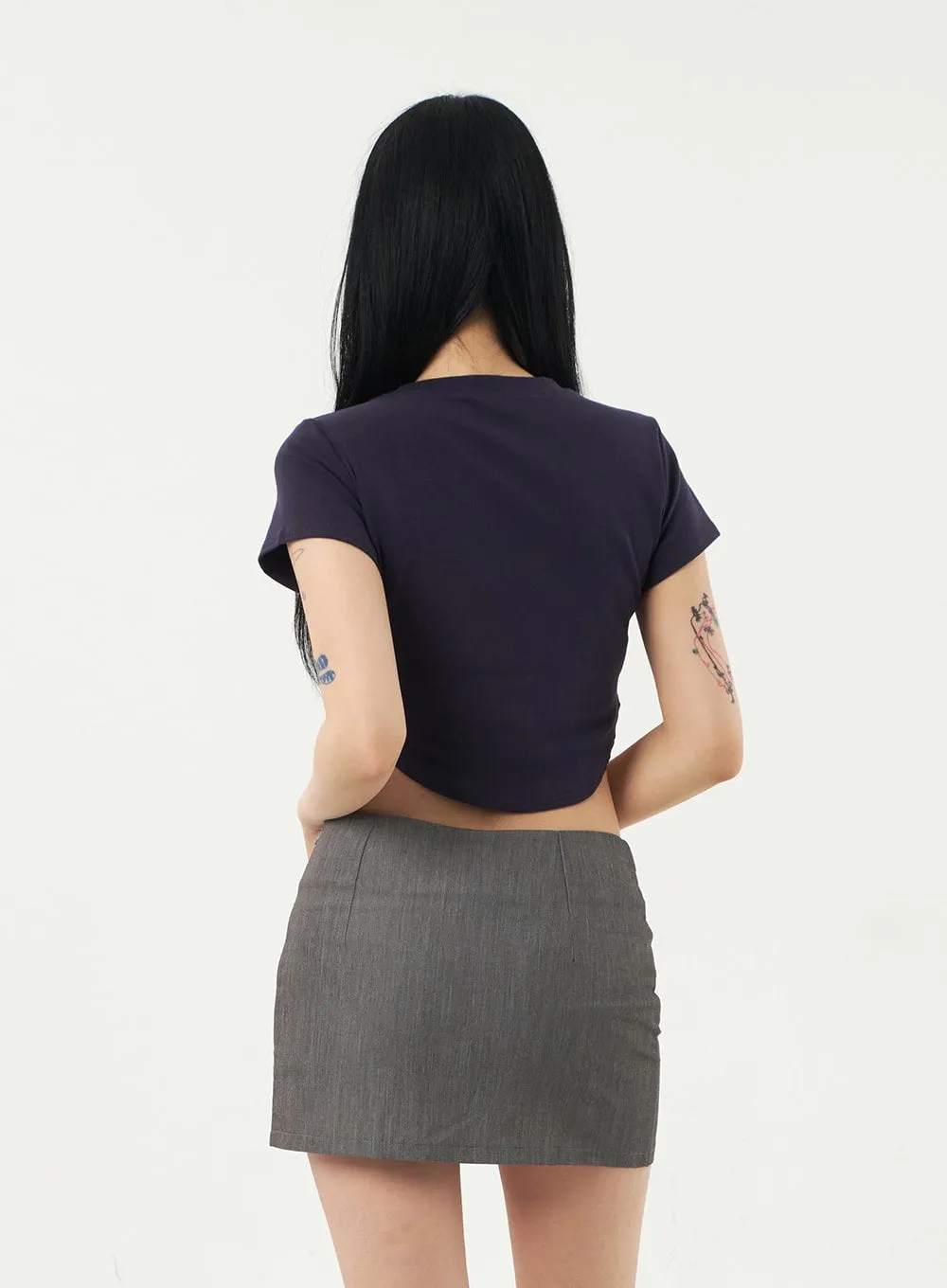 Star Cropped Tee CA327 sold by Lewkin product image thumbnail 4