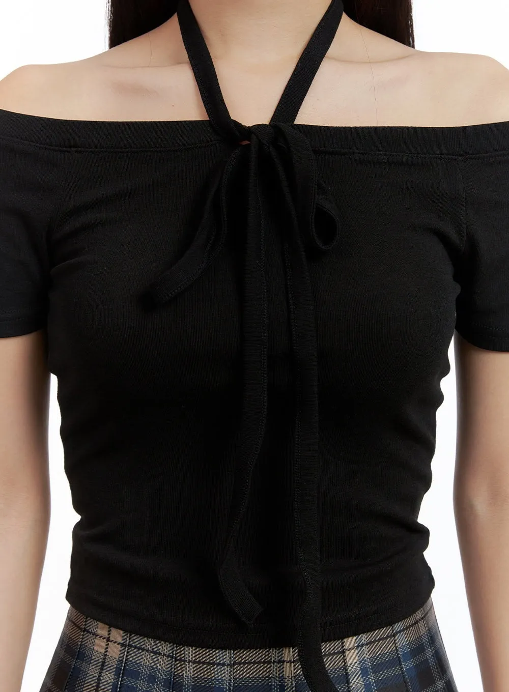 Off Shoulder Strap Halter Top OL401 sold by Lewkin product image thumbnail 5