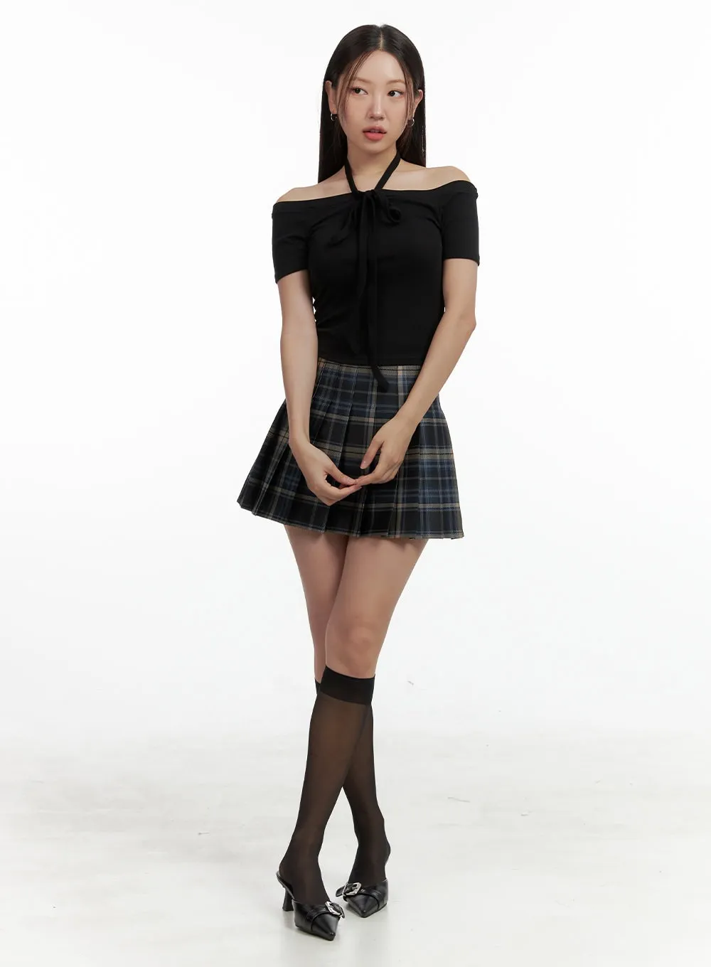 Off Shoulder Strap Halter Top OL401 sold by Lewkin product image thumbnail 2