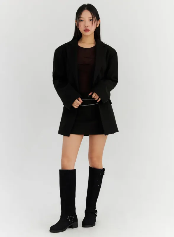 Basic Mini Skirt CN315 sold by Lewkin