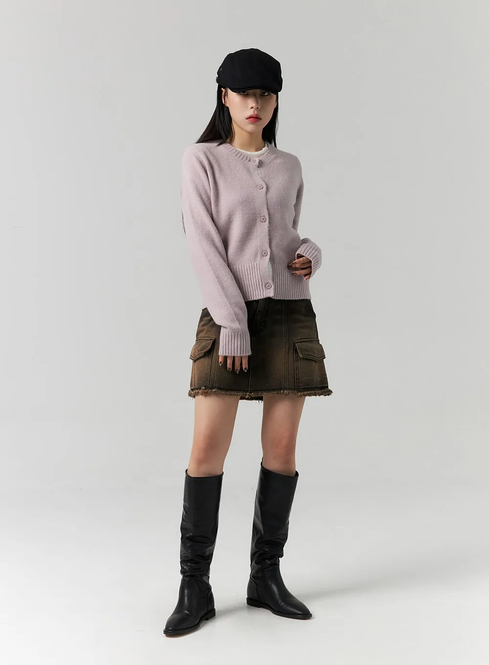 Cargo Washed Denim Mini Skirt CS314 sold by Lewkin product image thumbnail 4