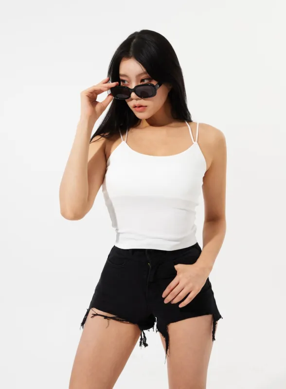 Back Cross Strap Top IM310 sold by Lewkin