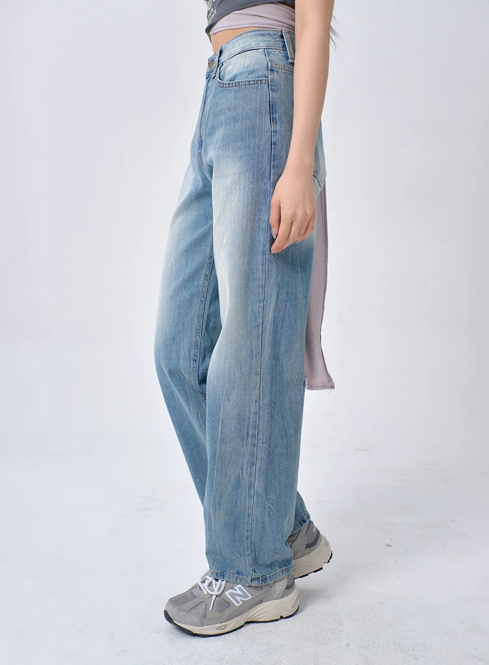 Wide Leg Jeans BA321 sold by Lewkin product image thumbnail 3