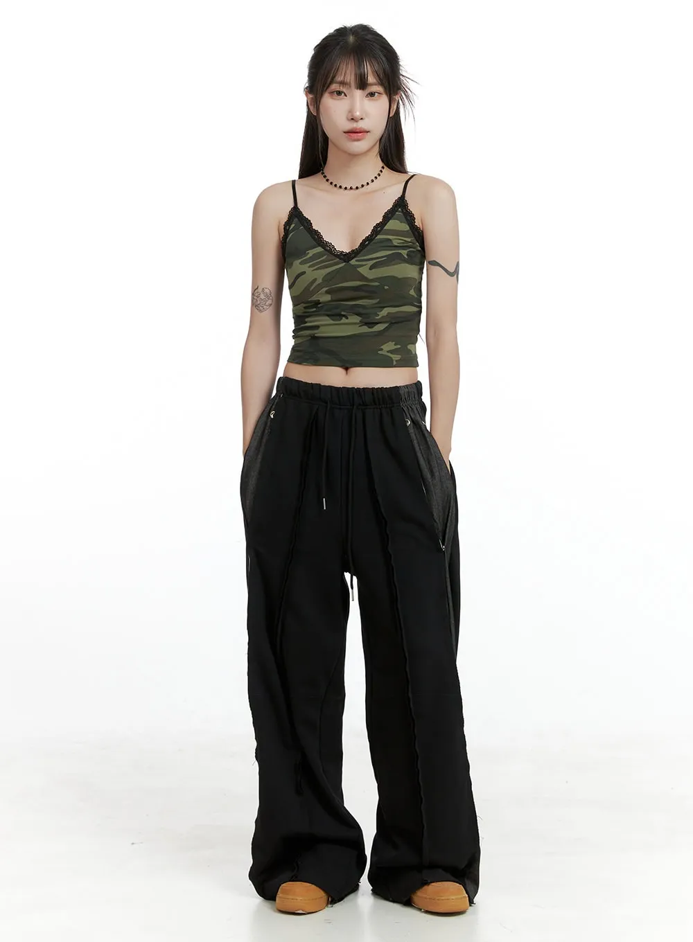 Sweetheart Lace Camo Cami Top CL424 sold by Lewkin product image thumbnail 2