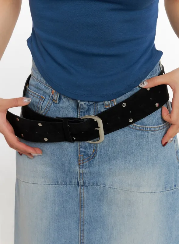 Stud Buckle Faux Leather Belt CY403 sold by Lewkin