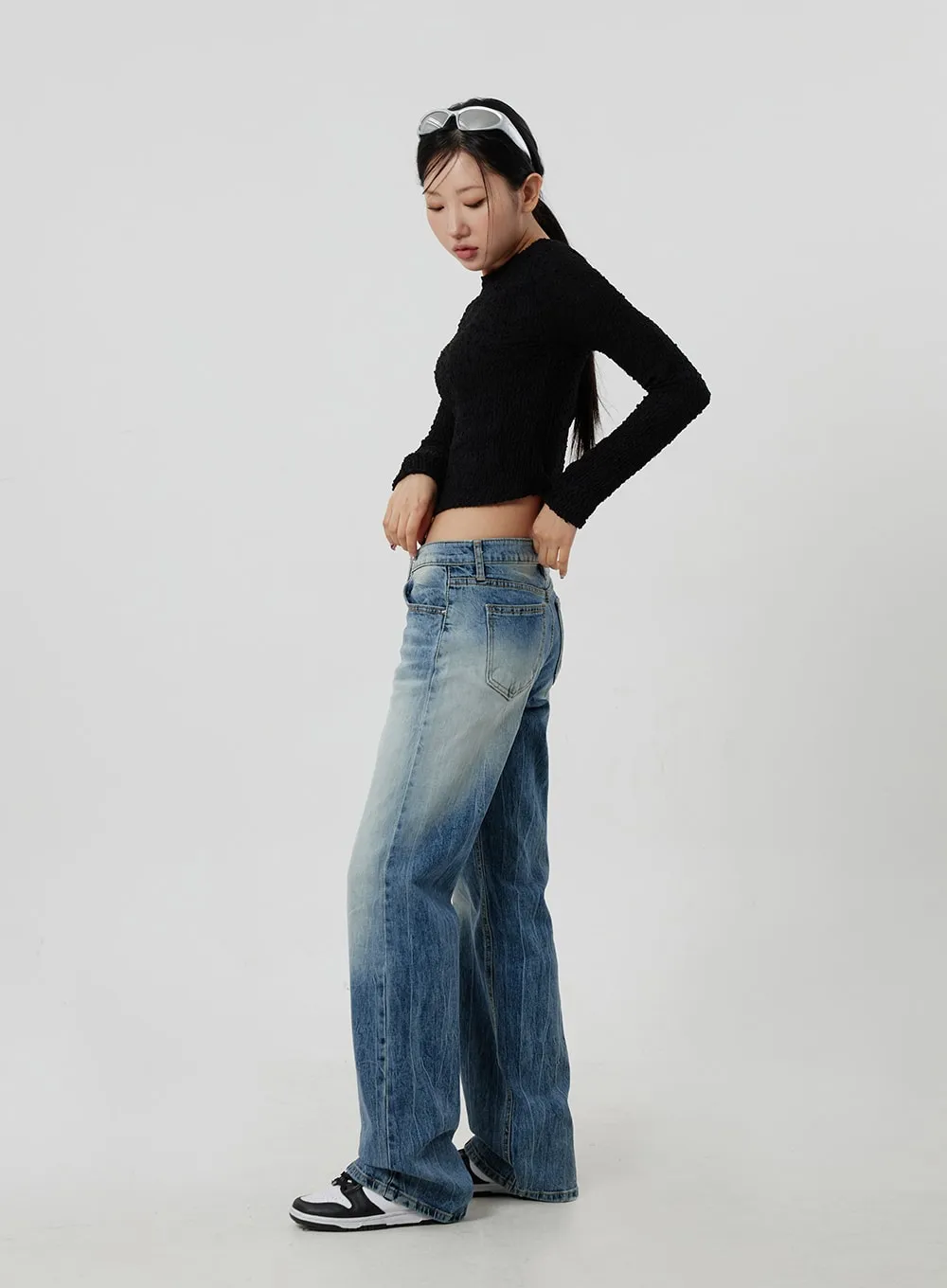 Wide Leg Jeans CF303 sold by Lewkin
