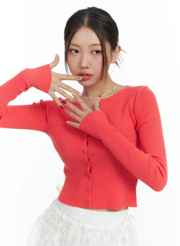 Basic Cropped Cardigan OA419 sold by Lewkin
