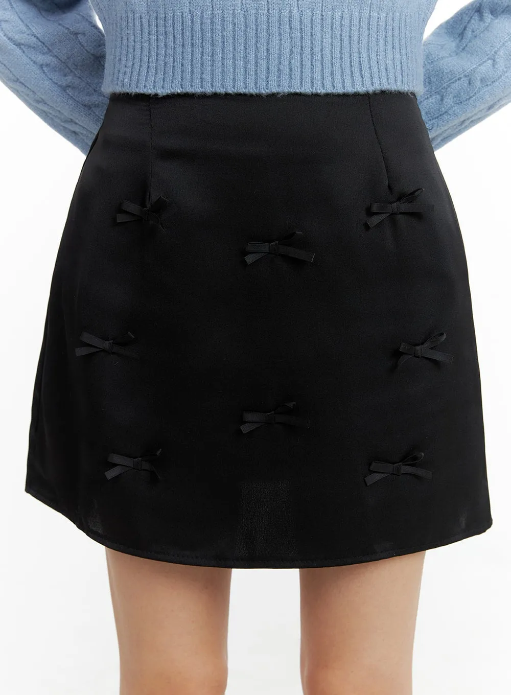 Ribbon Detailed Skort CF416 sold by Lewkin product image thumbnail 3