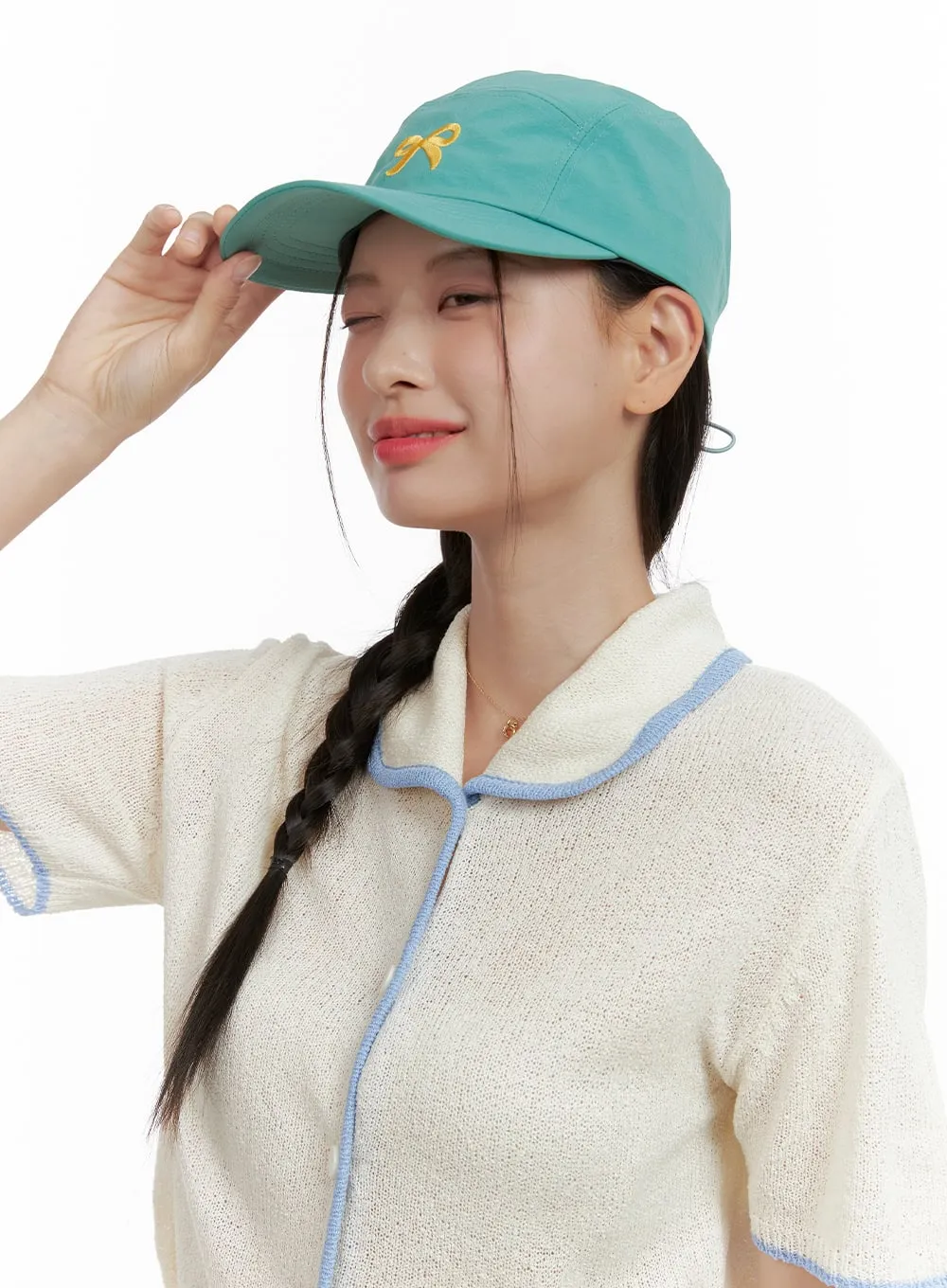 Ribbon Embroidered Graphic Hat OL411 sold by Lewkin product image thumbnail 2