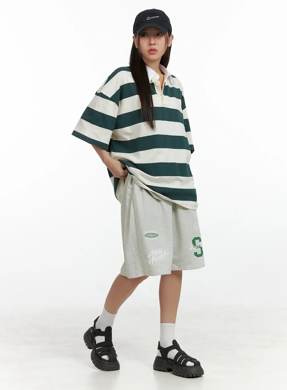 Sporty Graphic Baggy Sweatpants OL408 sold by Lewkin product image thumbnail 3