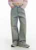 Washed Wide Leg Jeans CJ408 sold by Lewkin