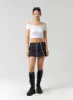 Drawstring Mini Skirt CU326 sold by Lewkin