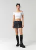 Drawstring Mini Skirt CU326 sold by Lewkin