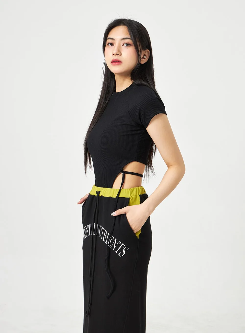 Cut Out Knit Tee BA313 sold by Lewkin