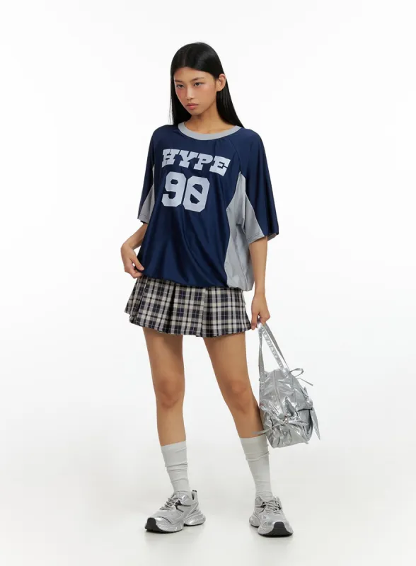 Checkered Pleated Mini Skirt IL419 sold by Lewkin