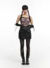 Graphic Printed Lace Crop Top IJ410 sold by Lewkin