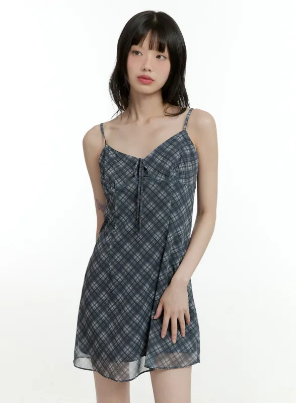 Sweetheart Checkered Mini Dress CL426 sold by Lewkin