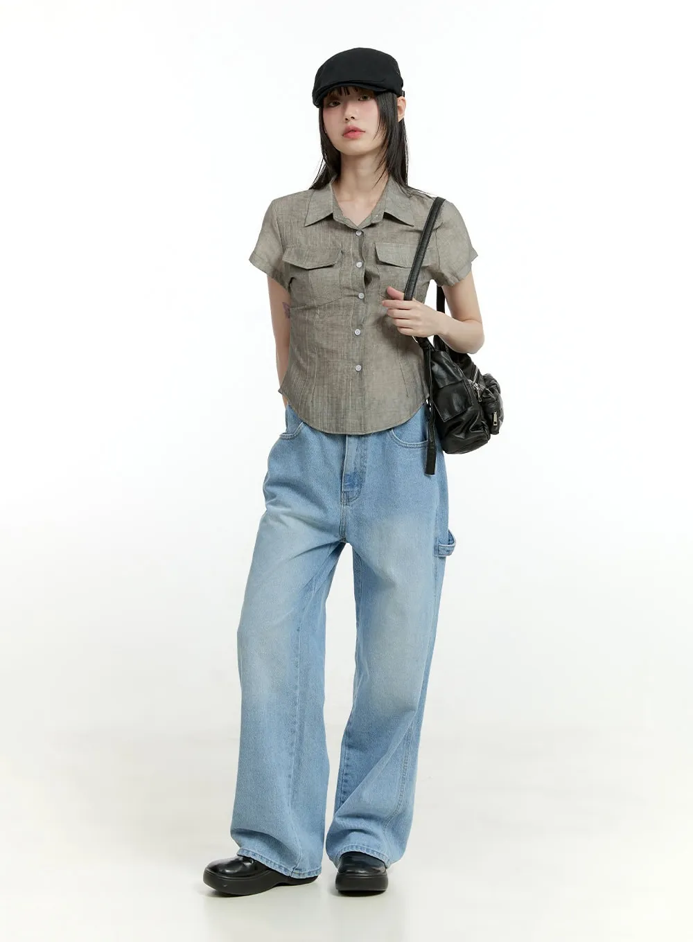 Double Pocketed Crossbody Bag CL426 sold by Lewkin product image thumbnail 3