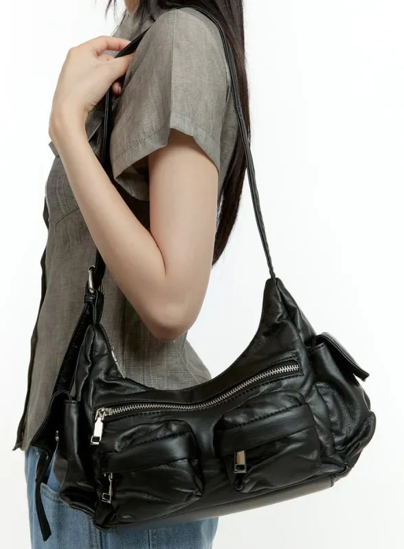 Double Pocketed Crossbody Bag CL426 sold by Lewkin