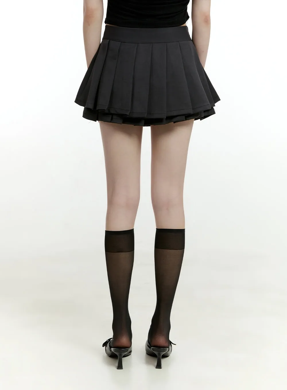 Pleated Layered Mini Skirt CL426 sold by Lewkin product image thumbnail 5