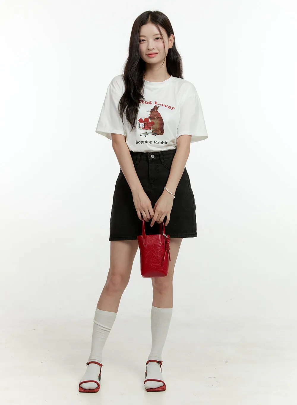 Carrot Love Rabbit Graphic Tee OL422 sold by Lewkin product image thumbnail 2