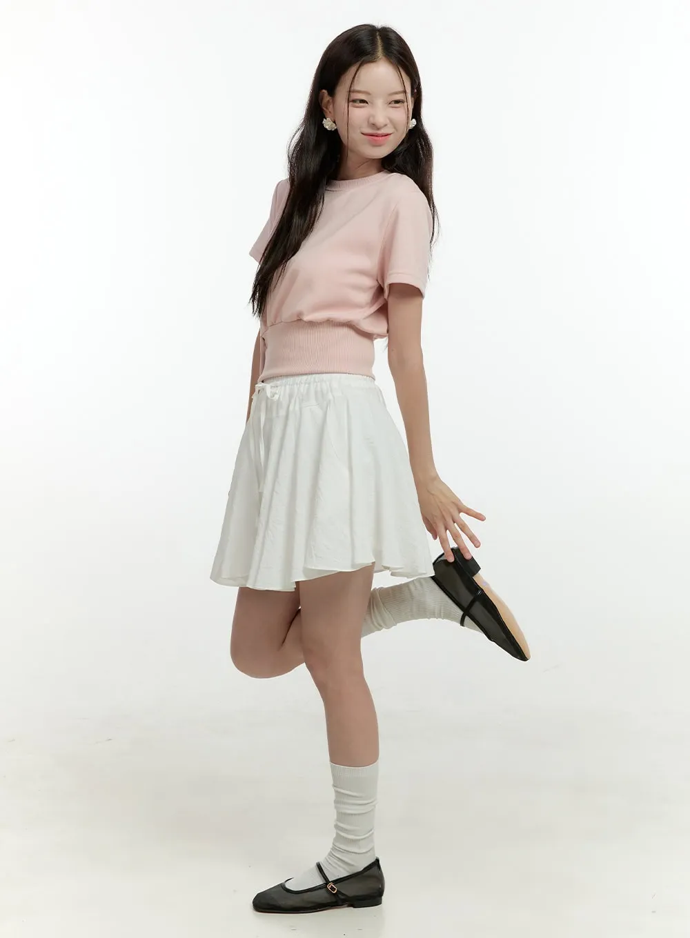 Sheer Mary Jane Flats OL430 sold by Lewkin product image thumbnail 2