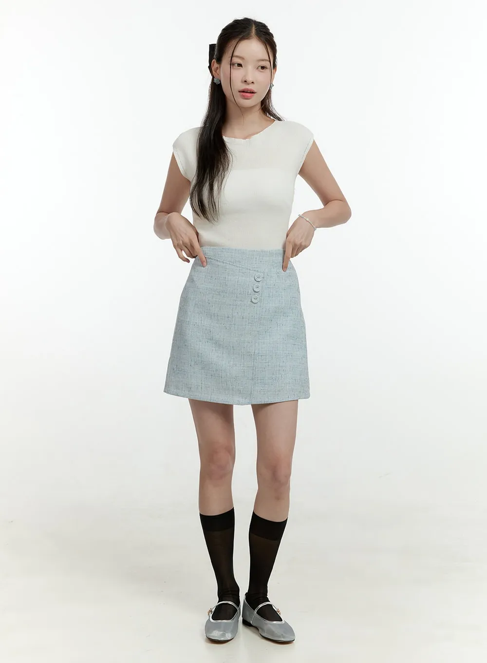 Sheer Mary Jane Flats OL430 sold by Lewkin product image thumbnail 3