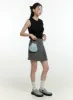Wrap Half Pleated Mini Skirt OL430 sold by Lewkin